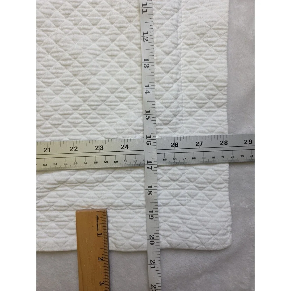 2 Restoration Hardware Diamond Matelasse Pillow Shams White Cotton‎ Portugal STD